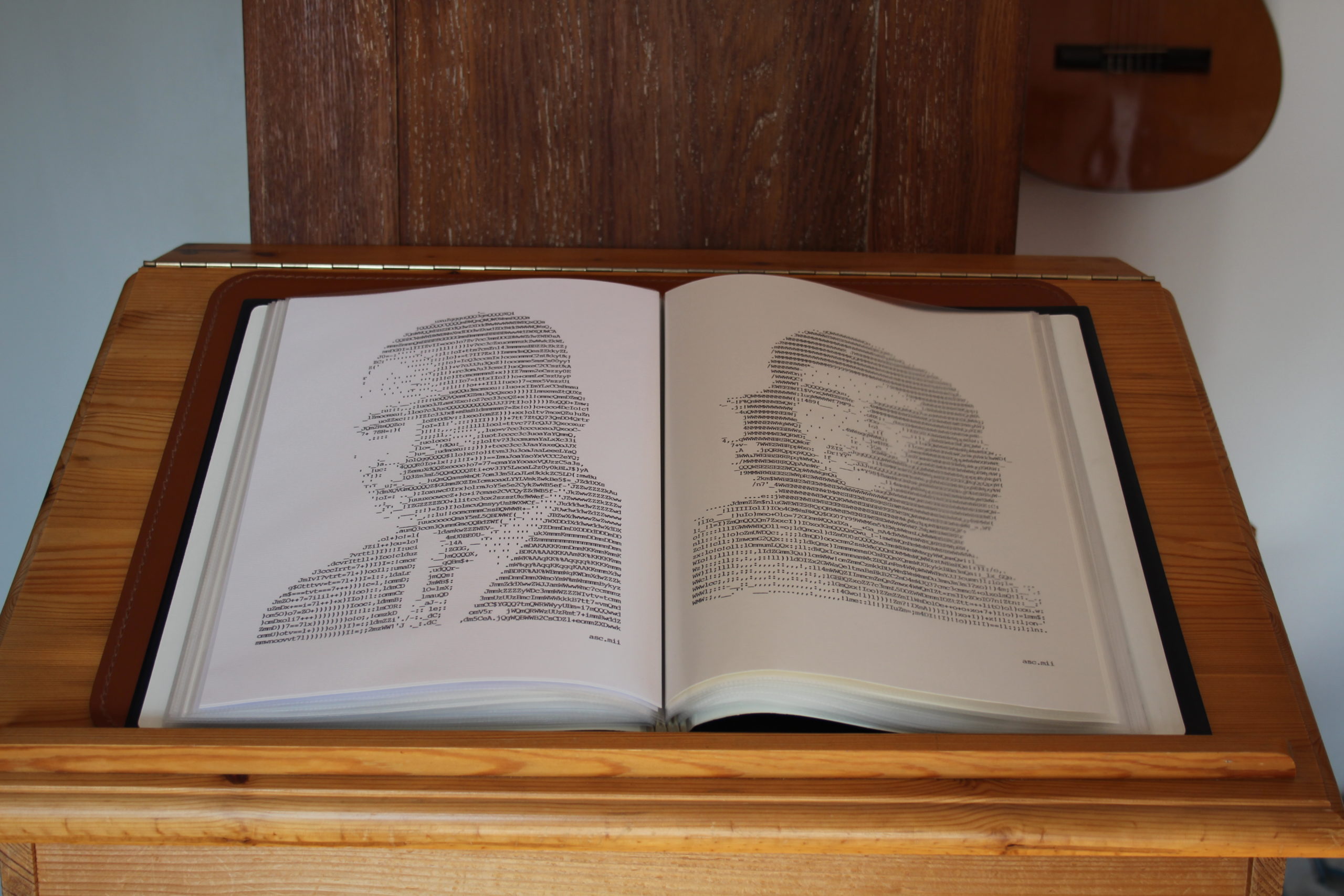 ASCII Art Schreibmaschinenkunst Porträt Berühmtheiten bekannte Gesichter Celebrities Martin Luther King Ernesto Che Guevara